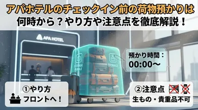 アパホテルのチェックイン前の荷物預かりは何時から？やり方や注意点を解説