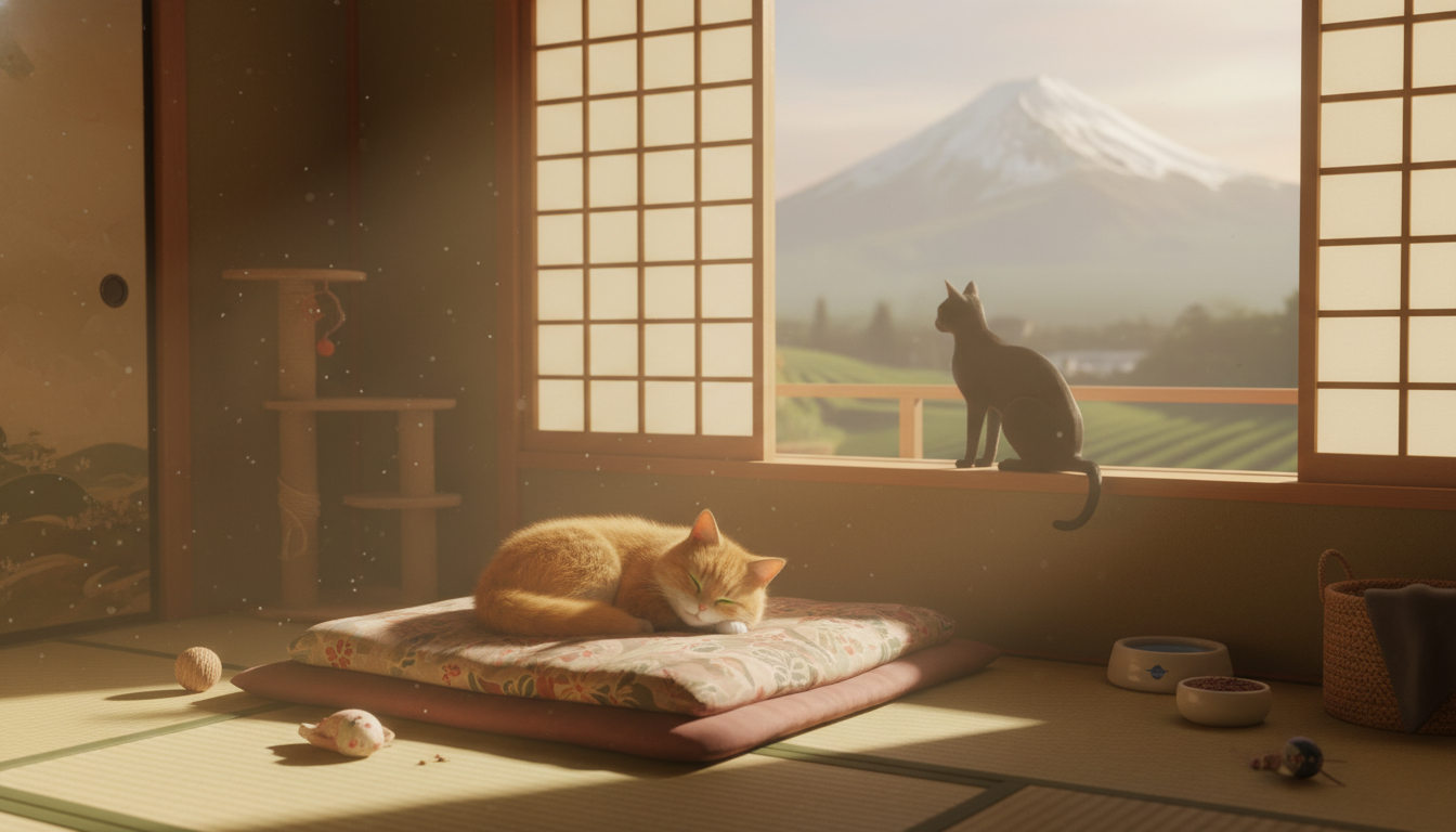 静岡県には猫と泊まれる宿が約60件以上存在します