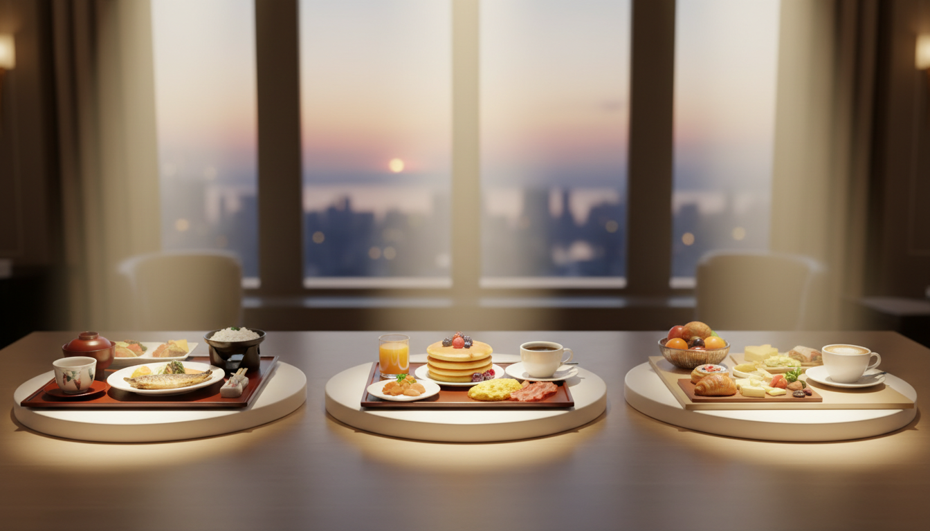 3つの朝食スタイルにはそれぞれ異なる魅力があります