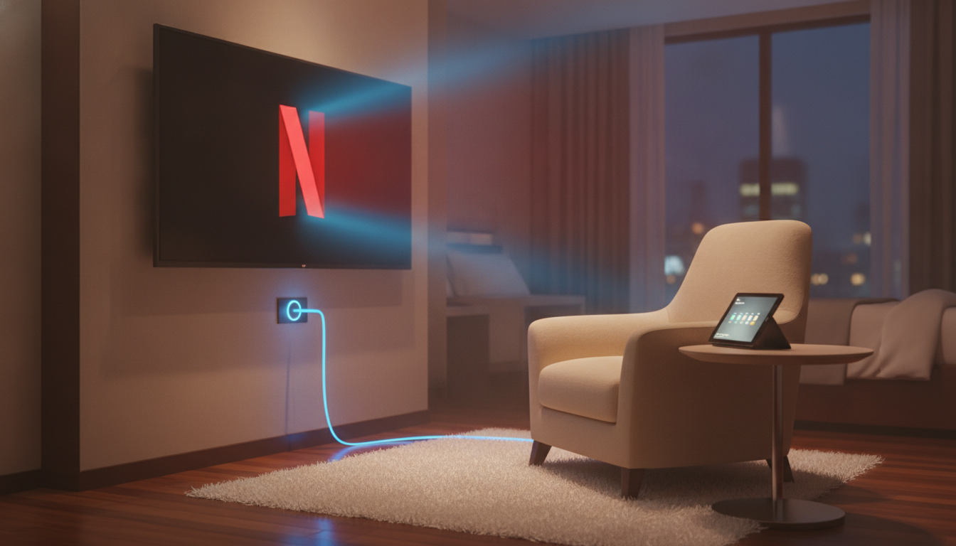 コンフォートホテルではNetflixを自分のアカウントで視聴できる